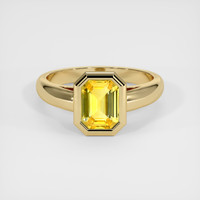 2.53 Ct. Yellow Sapphire Ring, 18K Yellow Gold 1