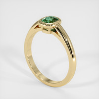 0.96 Ct. Green Sapphire Ring, 18K Yellow Gold 2