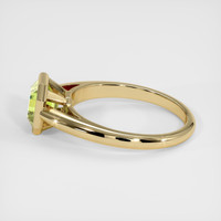 1.71 Ct. Yellowish Green Sapphire Ring, 18K Yellow Gold 4