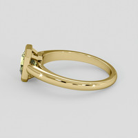 0.93 Ct. Greenish Yellow Sapphire Ring, 18K Yellow Gold 4