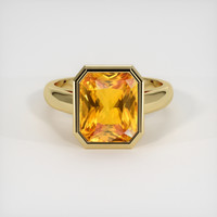 6.06 Ct. Sapphire Ring, 18K Yellow Gold 1