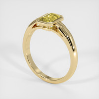 0.88 Ct. Sapphire Ring, 18K Yellow Gold 2