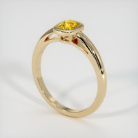 0.60 Ct. Yellow Sapphire Ring, 18K Yellow Gold 2