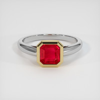 1.35 Ct. Ruby Ring, 14K Yellow & White 1