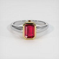 1.02 Ct. Ruby Ring, 14K Yellow & White 1