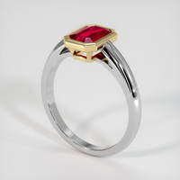 1.02 Ct. Ruby Ring, 14K Yellow & White 2