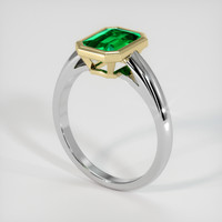 1.25 Ct. Emerald Ring, 18K Yellow & White 2