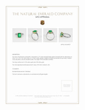 Men's Emerald Ring 2.19 Ct., 18K Yellow White Appraisal