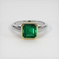 2.52 Ct. Emerald Ring, 18K Yellow & White 1