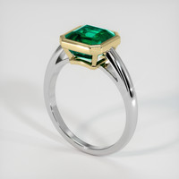 2.52 Ct. Emerald Ring, 18K Yellow & White 2