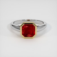 1.61 Ct. Ruby Ring, 18K Yellow & White 1