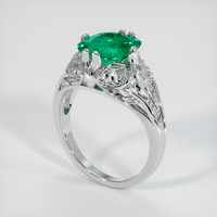 2.45 Ct. Emerald Ring, Platinum 950 2