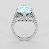 8.91 Ct. Blue Aquamarine Ring, Platinum 950 3