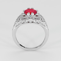 2.13 Ct. Pinkish Red Ruby Ring, Platinum 950 3