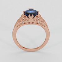 3.43 Ct. Blue Sapphire Ring, 14K Rose Gold 3