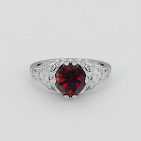 2.06 Ct. Red Almandine Garnet Ring, Silver 1