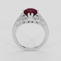 2.06 Ct. Red Almandine Garnet Ring, Silver 3
