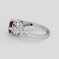 2.06 Ct. Red Almandine Garnet Ring, Silver 4