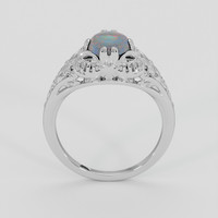 0.74 Ct. Multi Color Opal Ring, Silver 3