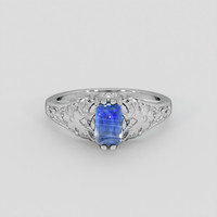 1.23 Ct. Bi Color / Parti Sapphire Ring, Silver 1