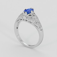 1.23 Ct. Bi Color / Parti Sapphire Ring, Silver 2
