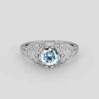 1.03 Ct. Greyish Blue Sapphire Ring, Silver 1