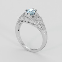 1.03 Ct. Greyish Blue Sapphire Ring, Silver 2