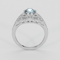 1.03 Ct. Greyish Blue Sapphire Ring, Silver 3