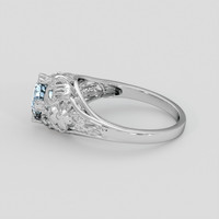 1.03 Ct. Greyish Blue Sapphire Ring, Silver 4
