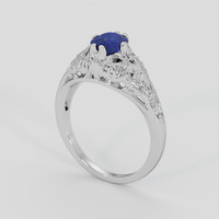 2.03 Ct. Blue Sapphire Ring, Silver 2