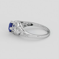 2.03 Ct. Blue Sapphire Ring, Silver 4