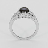 3.84 Ct. Black Sapphire Ring, Silver 3