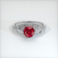 1.51 Ct. Purplish Red Ruby Ring, 10K White Gold 1