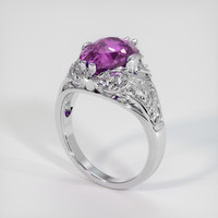 6.69 Ct. Purple Sapphire Ring, 10K White Gold 2