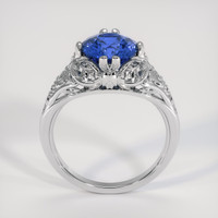 3.65 Ct. Blue Sapphire Ring, 14K White Gold 3