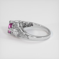 0.87 Ct. Pink Sapphire Ring, 14K White Gold 4