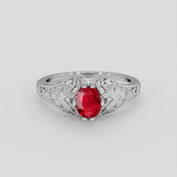 1.21 Ct. Ruby Ring, 14K White Gold 1