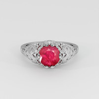 2.13 Ct. Pinkish Red Ruby Ring, 14K White Gold 1