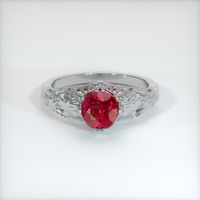 1.51 Ct. Ruby Ring, 14K White Gold 1