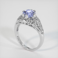 2.13 Ct. Bluish Purple Sapphire Ring, 14K White Gold 2