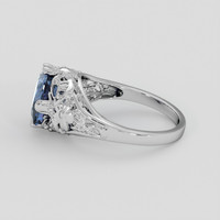 3.45 Ct. Purplish Blue Sapphire Ring, 14K White Gold 4
