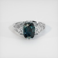 2.61 Ct. Sapphire Ring, 14K White Gold 1