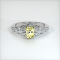 1.28 Ct. Yellow Sapphire Ring, 14K White Gold 1
