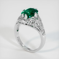 2.71 Ct. Emerald Ring, 18K White Gold 2