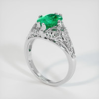 1.97 Ct. Emerald Ring, 18K White Gold 2