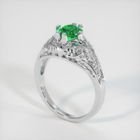 1.05 Ct. Emerald Ring, 18K White Gold 2