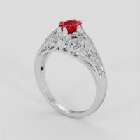 1.21 Ct. Ruby Ring, 18K White Gold 2