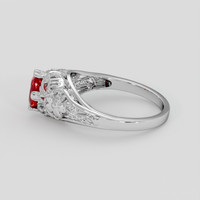 1.21 Ct. Ruby Ring, 18K White Gold 4