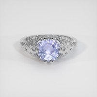2.13 Ct. Bluish Purple Sapphire Ring, 18K White Gold 1