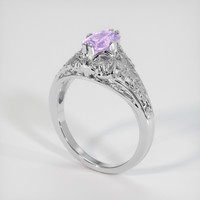0.96 Ct. Pinkish Purple Sapphire Ring, 18K White Gold 2